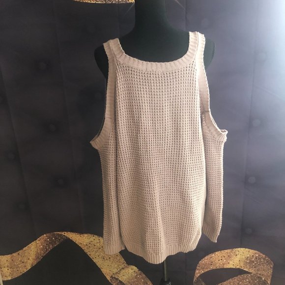 Beige Plus Size Sweater - Picture 3 of 4